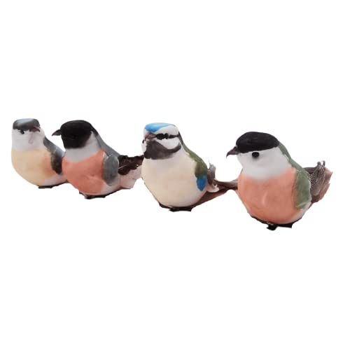 RAZ Imports 4203403 Clip-on Feathered Bird, 7-inch Length, Box of 4