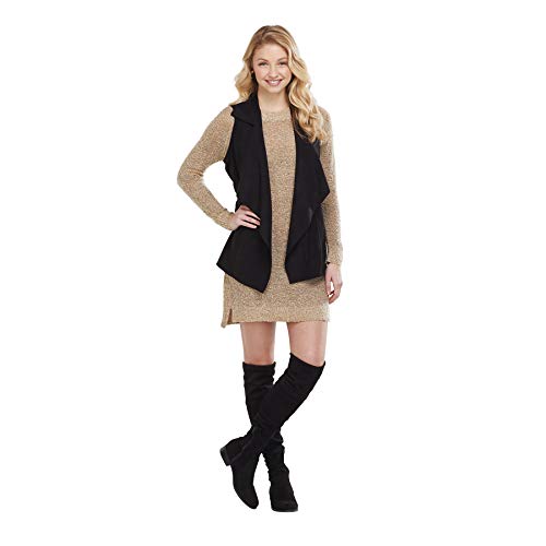 Mud Pie Demi Suede Vest Black (Medium to Large),Black