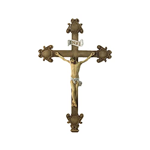 Unicorn Studio 15.38 Inch The Merciful Christ Decorative Wall Plaque, Brown and Nude