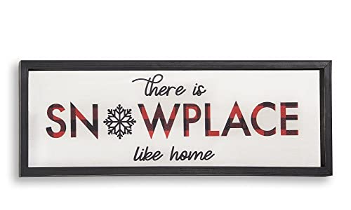 Giftcraft 681778 Christmas Framed Wall Sign with Sentiment, 23.62 inch, Polyester, Fir, Medium Density Fiberboard