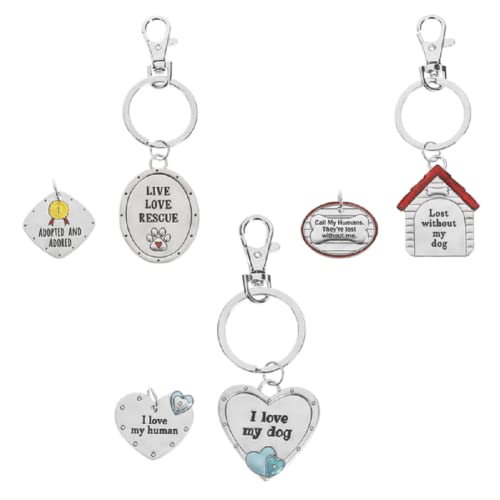 Ganz Pet Tag and Keychain Set, 1.75-inch Height, Iron and Zinc, Set of 3