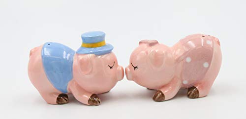 Cosmos Gifts Kissing Pigs Salt and Pepper, Multicolored