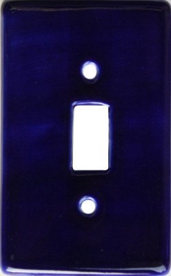 Fine Craft Imports Cobalt Blue Talavera Single Switch Plate