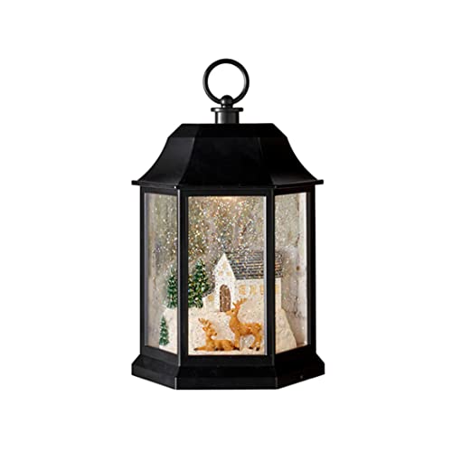 RAZ Imports 2022 Holiday Water Lanterns 10.75" Birch Forest Lighted Water Lantern