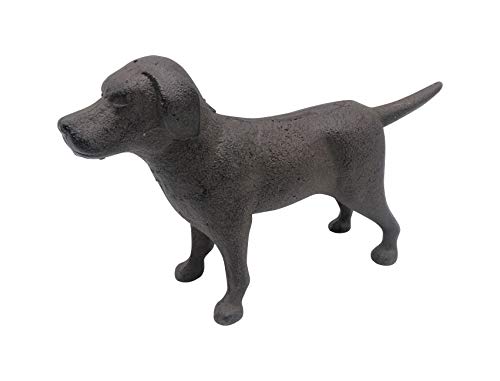 Comfy Hour Antique & Vintage Interior Decor Collection, Animal Edition Cast Iron 7.6" Standing Dog Figurine, Gift for Dog Person, Antique Black