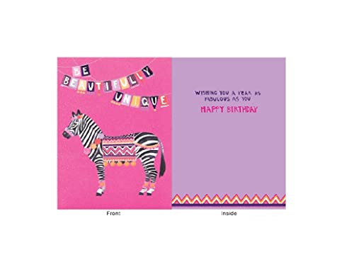 Design Design Beautifully Unique Zebra Birthday Card-Her