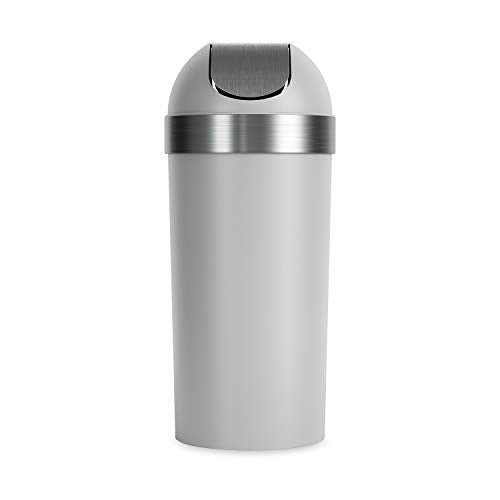 Umbra Venti Waste Can, Grey/Steel