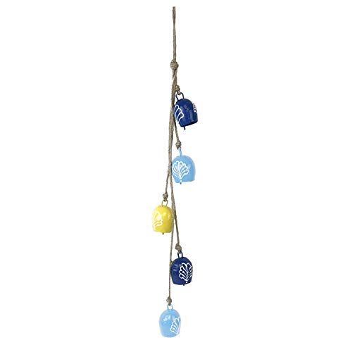 Beachcombers Coastal Life Metal Hand-Painted Multi Shell Bell Drop