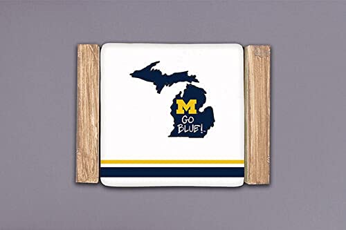 Magnolia Lane Michigan Striped Coaster Set
