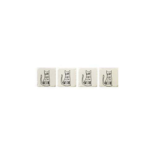Ganz CB173842 Coaster, Set of 4, 4-inch Width (Cat)