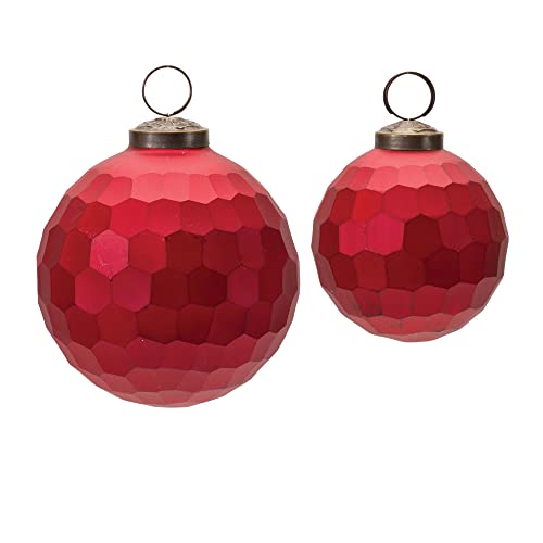 Melrose 86746 Ball Ornament, Set of 2, 4-inch Diameter, Glass