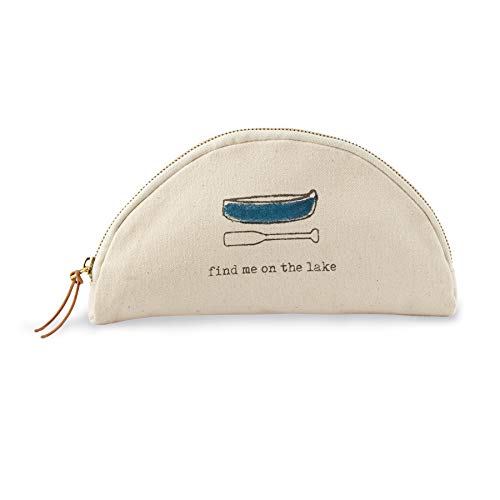 Mud Pie Canoe Canvas Pouches, 2.0x9.75x4.75, Find Me