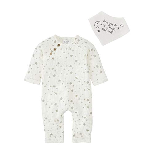 Mud Pie Baby Star Gauze 1 PC,  3-6 Months, Gray