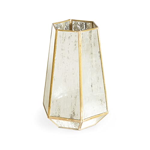 Park Hill Collection XAB10061 Pentagon Antique Mirrored Hurricane Large
