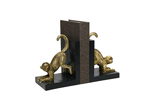 Comfy Hour Farmhouse Home Decor Collection Polyresin Solid Heavy Set of L/R Monkeys Art Bookends, 1 Pair