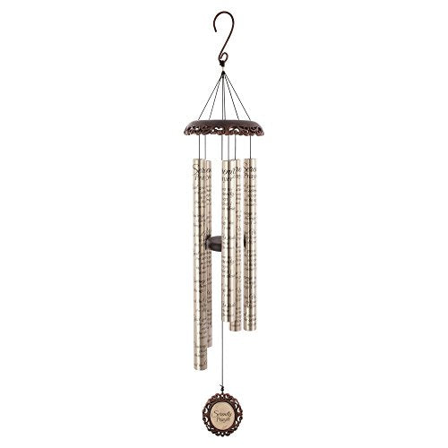 Carson Home Accents Vintage Sonnet Wind Chime, 40-Inch Length, Serenity Prayer