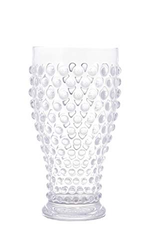 Tablecraft 320001 Simply Swell Collection Highball Tumblers, 16-Ounce, Set of 4, 3.625" x 3.625" x 6.5", Clear