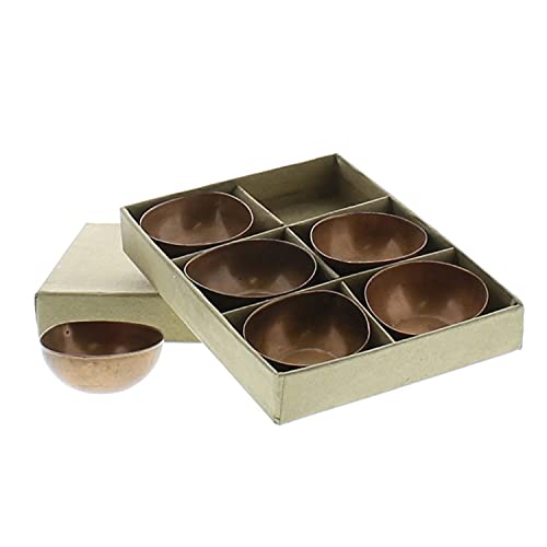 HomArt 5680-7 Alma Metal Tealight Holder, Set of 6, Copper