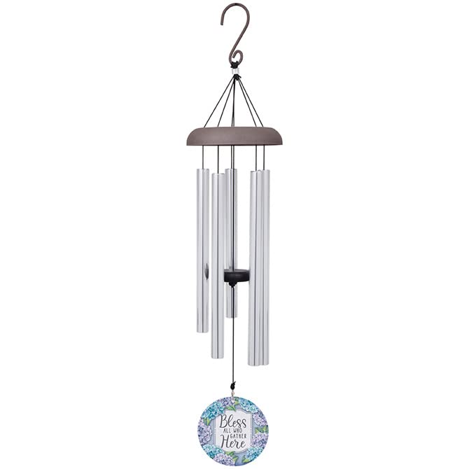 Carson Home Accents Bless All Picture Perfect Wind Chime, 30-inch Length, Aluminum