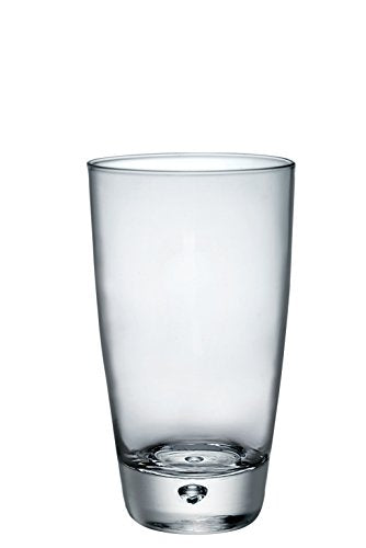 Bormioli Rocco 191210GRB021990 Luna Cooler Glass Set of 4, 15.25 oz, Clear