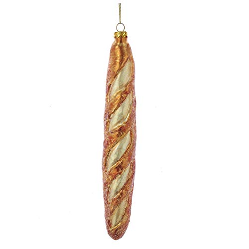 Kurt Adler NOBLE GEMS GLASS FRENCH BAGUETTE ORNAMENT