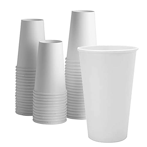 DHG Professional Basic White Paper Hot Cup, Case of 500 Count (20oz)