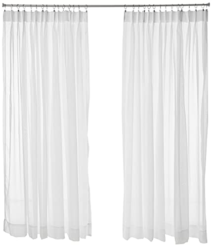 Belle Maison Stylemaster Splendor Pinch Pleated Drapes Pair, 2 of 60" by 84", White