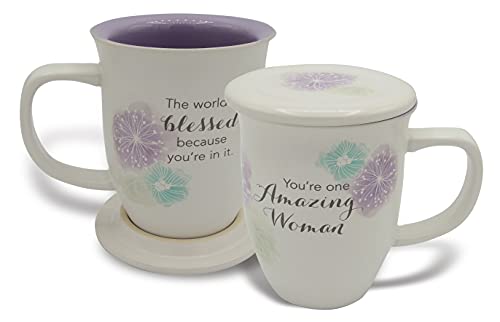 Cathedral Art MUG142 Amazing Woman Floral Mug and Coaster, Set of 2