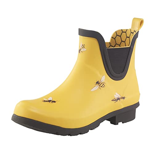 GALLERIA ENTERPRISES, INC. Gold Bees Chelsea Rain Boot