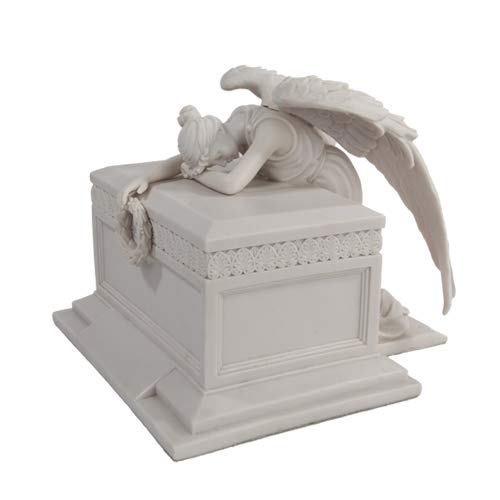 Pacific Trading Giftware PTC 11.5 Inch Angel of Bereavement Crying on Urn Religious Statue Figurine