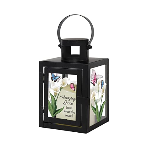 Carson 57618 Amazing Grace Decorative Candle Lantern, 9.5-inch Height