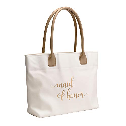 Blue Sky Clayworks Lillian Rose Gold Maid of Honor Wedding Tote Bag, 4.25x10.75x16.5