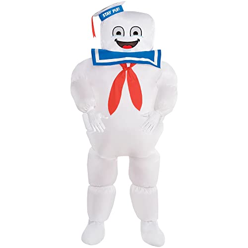 Amscan Party City Classic Inflatable Stay Puft Marshmallow Man Halloween Costume for Kids, Ghostbusters, Medium