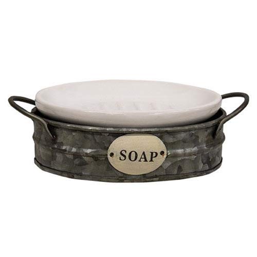 Soap Dish Galvanized Wash Bin