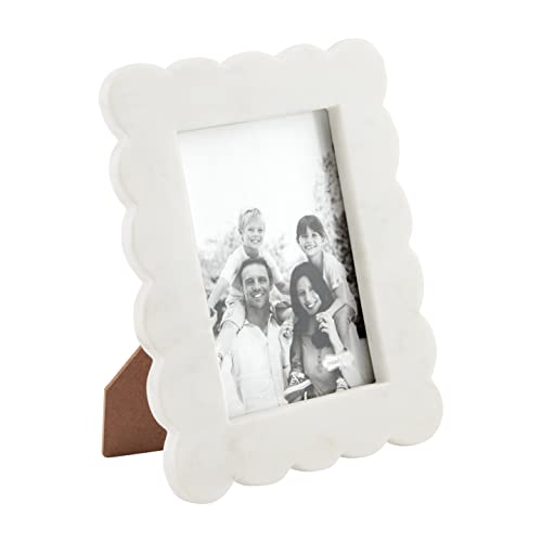 Mud Pie Large Scalloped Picture Frame, 10 1/4-inch