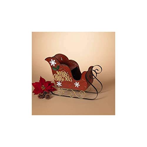 Gerson 2595010 Metal Holiday Sleigh, 19-inch Length