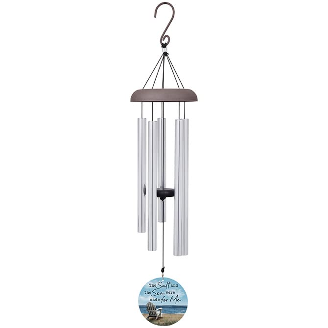 Carson Home Accents Salt and Sea Picture Perfect Wind Chime, 30-inch Length, Aluminum