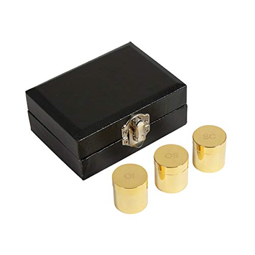 Christian Brands Sudbury Polished Brass Holy Oil Stock Set in Case Catholic Mass Kit