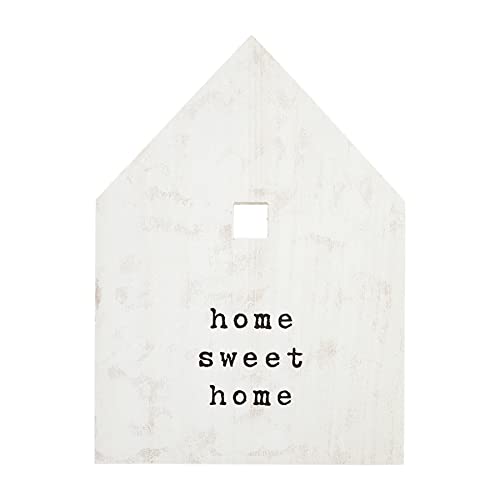 Mud Pie House Shaped Wall Plaque, 14" x 10.13",Home Sweet Home