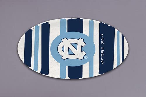 Magnolia Lane University of North Carolina Tar Heels Football Oval Striped Platter, 12.25-inch Length, Melamine, Kitchen Accessories