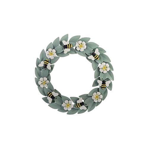 Ganz CB175284 Bee and Flower Wreath Wall Decor, 20-inch Diameter