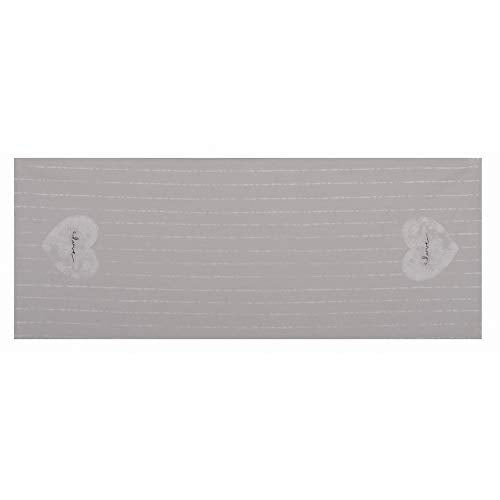 Home Collection by Raghu Grey Love Light 54" Table Runner