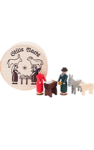 Alexander Taron 070-019 Dregeno Chip Box-Nativity with Animals-1.75" H W x 3.25", Brown