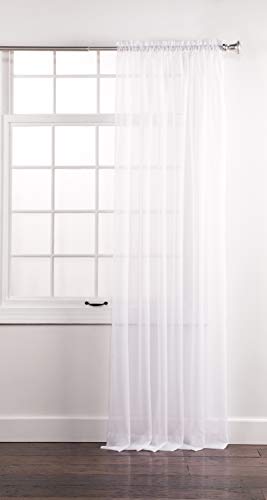 Belle Maison Stylemaster Elegance Sheer Voile, 60" X 120" | Panel, White