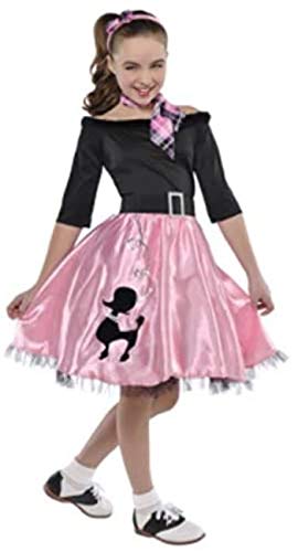Amscan Miss Sock Hop Halloween Costume for Girls, Medium, with Included Accessories