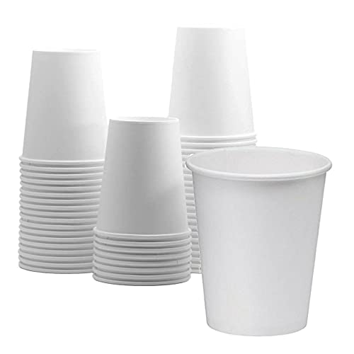 DHG Professional Basic White Paper Hot Cup, Case of 1000 Count (8oz)