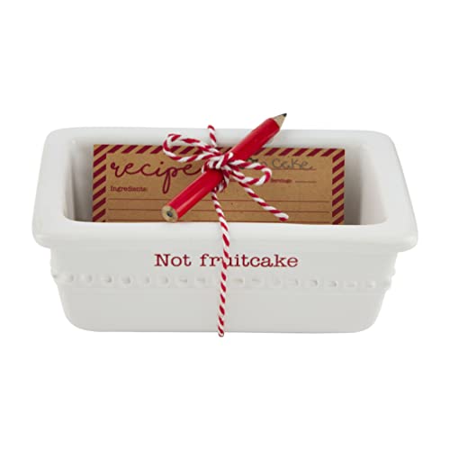 Mud Pie Circa Christmas Mini Loaf Set, Not Fruitcake, 5.5" x 2.25", Dolomite
