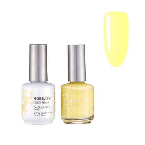 Lechat Nobility ‚Äì Gel Polish & Nail Lacquer Set (5 Shades of Yellow) - 5oz (Banana Split NBCS122)
