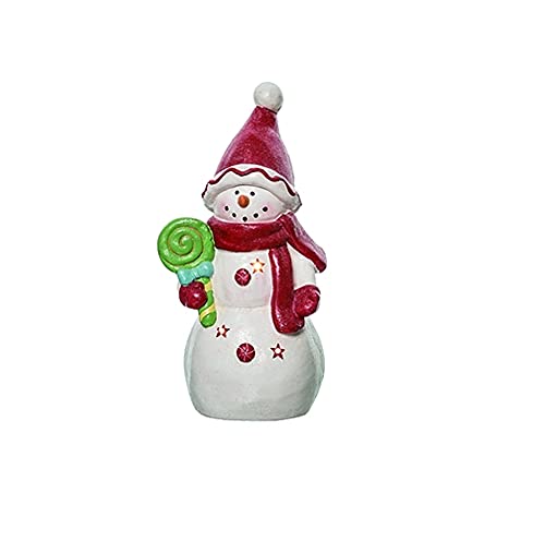 Transpac Y9721 Light Up Round Snowman Decor, 18.75-inch Height, MGO