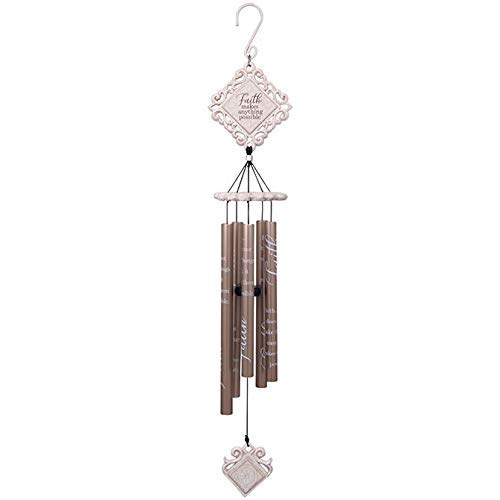 Carson Wind Chime-Vintage White-Faith (35")